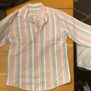 Jack spade striped light colored 1/4 button up